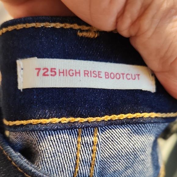 LEVI'S High Rise Bootcut Women's Dark Blue Jeans Size W34- L30. - Picture 2 of 11